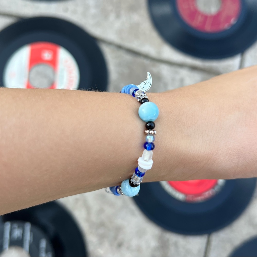 Silver Moon Space & Astronomy Handmade Bracelet